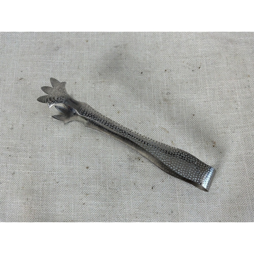 Vintage Vollrath 7" Stainless Ice Tong #47104 Mid-Century Modern MCM Retro Claws